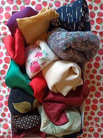 3 lotto 13 foulard e sciarpe