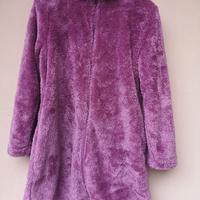 Vestaglia pile morbido fucsia/magenta con cuore