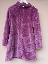 Vestaglia pile morbido fucsia/magenta con cuore