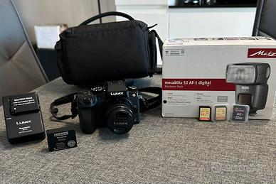 Panasonic DMC G7 + Lente Lumix 14-42 + Flash