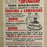 Raro volantino pubblicitario originario anni '60