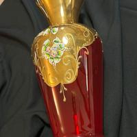 Vaso vetro murano rosso vintage