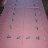 2 tovaglie punto croce rosa