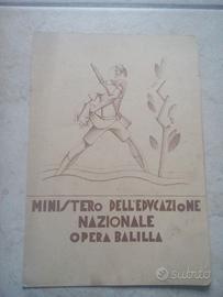 Pagella Ventennio Fascista Opera Balilla 1933-XI