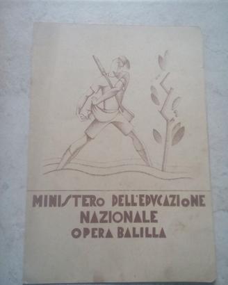 Pagella Ventennio Fascista Opera Balilla 1933-XI