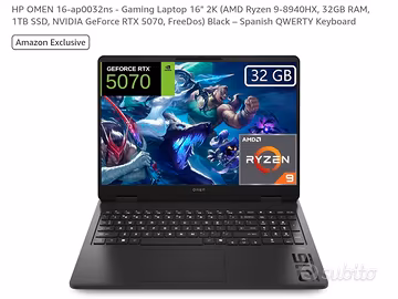 PC Gaming Hp-OMEN  NVIDIA RTX 5070  RAM  32GB