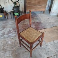 sedie legno con seduta in paglia 