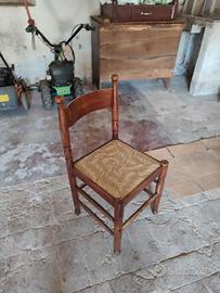 sedie legno con seduta in paglia 