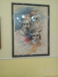 Paolo Galleri (1920-1997)Teste di pescatori" 1985