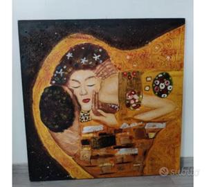Quadro ad olio bacio Klimt