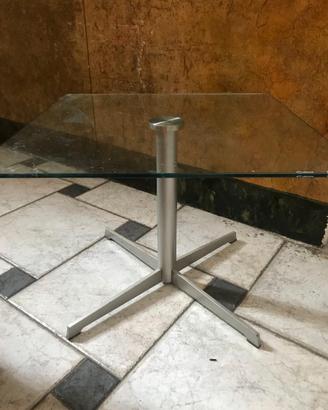 tavolino Calligaris vetro e acciaio