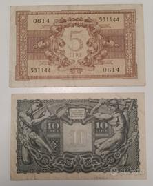 31# Banconote 5 e 10 Lire.