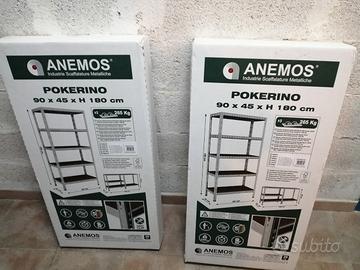 DUE SCAFFALI in KIT 5 RIPIANI TUTTO a 75 EURO 