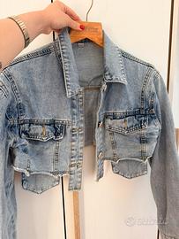 Giacca jeans corta cropped