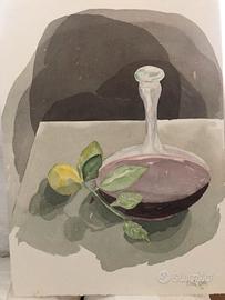 Quadri Acquerelli no corniceNATURA MORTA BOTTIGLIE