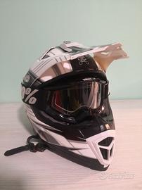 Casco motocross con maschera 100%