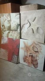 5 stampe su tela 80x80