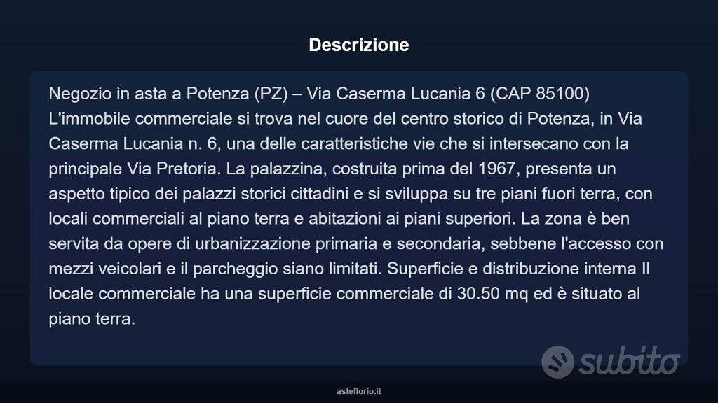 Immobile in asta di 30 m² a Potenza - Vista 5