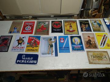 targhe metalliche pubblicità 