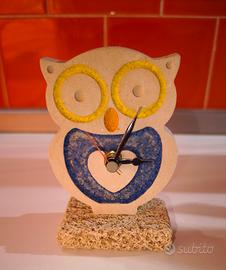 Orologio Artigianale in Pietra Naturale (Gufo) 