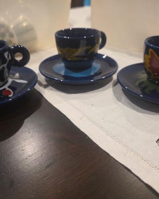 Tre tazzine Luca trazzi per Illy,