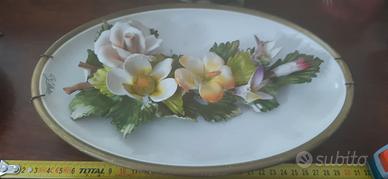 2 ceramiche capodimonte motivi floreali
