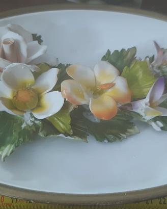 2 ceramiche capodimonte motivi floreali