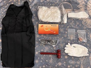 Costume Giudice e Avvocato Adulto con Parrucca
