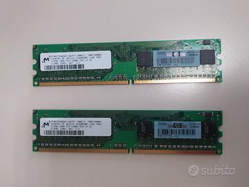 2 x 512MB Memorie RAM HP-Compaq DDR2 667 CL5