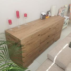 Credenza moderna effetto Noce 
