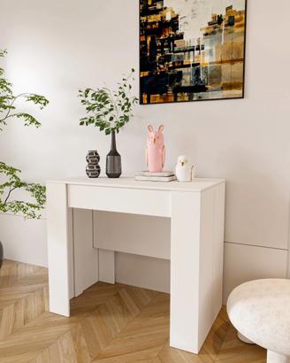 Tavolo consolle allungabile bianco 10 posti