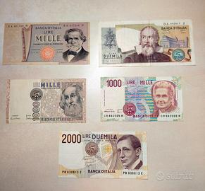 Lotto Vario Banconote Lire Italiane 