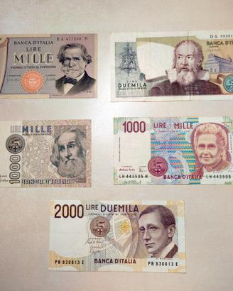 Lotto Vario Banconote Lire Italiane 