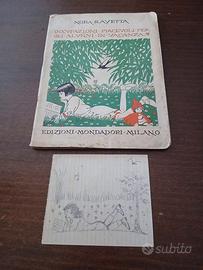 Libro vacanze d'epoca Mondadori 1929 con disegno 