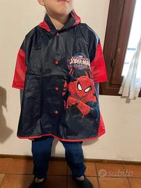 Mantella poncho pioggia bambino 4-6 anni
