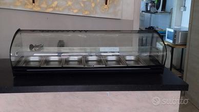 Vetrina frigo da bancomm 4 vaschette gn 1/3 refrig