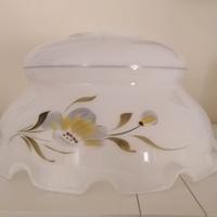 Cupole lampadario vetro con motivo floreale