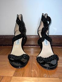 Sandali neri con tacco Jimmy Choo