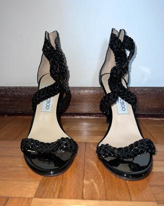 Sandali neri con tacco Jimmy Choo