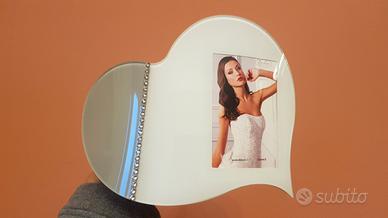 Portafoto a forma di cuore decorato