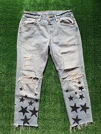 Jeans Levi's Strappati con Stelle W28