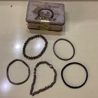 Bracciali Donna Eleganti Nero e Argento con strass