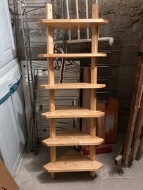 Scaffale angolare Ikea legno 6 mensole 50x29x140