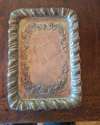 Vassoio vintage ottone argentato Il Convegno