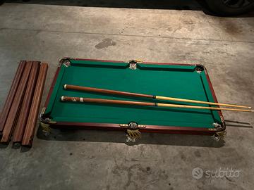 Mini biliardo con supporti e stecche