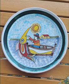 Piatto Ceramica Siciliana di Nino Parrucca