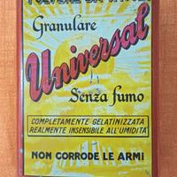 Antica scatola latta polvere da caccia Universal