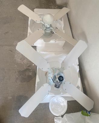 2 ventilatori con lanpadario