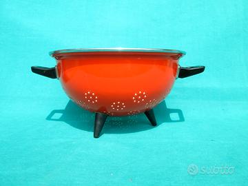 SCOLAPASTA vintage smalto WESTEN BASSANO ROSSO