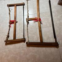 Seghe a telaio antiche in legno – restaurate